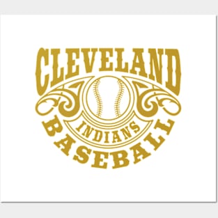 Vintage Retro Cleveland Indians Baseball Posters and Art